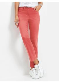 Dames 7/8-jeans van twill in koraal ,maat 38, WITT, 97% Katoen, 3% Elastan