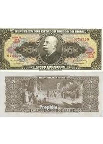 Brazil Pick-number: 176d uncirculated 1962 5 Cruzeiros