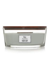 WoodWick Scented candle with wooden lid - Lavender & Cedar