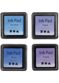 Creativ Company - Stamp Ink Blue Shades/Purple 4 pcs.