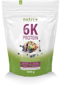 nutri+ veganes 6K Proteinpulver, 1000 g Beutel, Blueberry-Muffin