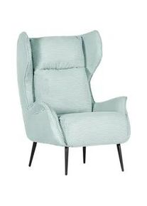 Landscape Ohrensessel , Mintgrün , Textil , 83x106x89 cm , Stoffauswahl, erweiterbar (Typenauswahl) , Wohnzimmer, Sessel, Ohrensessel