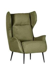Landscape Ohrensessel , Grün , Textil , 83x106x89 cm , Stoffauswahl, erweiterbar (Typenauswahl) , Wohnzimmer, Sessel, Ohrensessel
