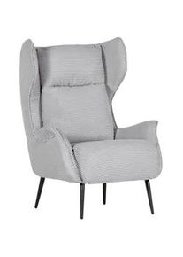 Landscape Ohrensessel , Hellgrau , Textil , 83x106x89 cm , Stoffauswahl, erweiterbar (Typenauswahl) , Wohnzimmer, Sessel, Ohrensessel