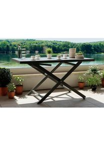 Ambia Garden Loungetisch, Grau, Metall, rechteckig, eckig, 140x40-71x75 cm, h&ouml;henverstellbar, Gartenm&ouml;bel, Loungem&ouml;bel, Lounge-Serien
