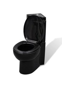 Inodoro WC de esquina cerámica negro