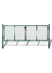 vidaXL Puerta De Malla De Jardín Verja De Pared 289x75cm/306x125cm