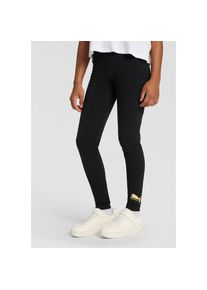 Puma , Jugendliche , Leggings »ESS METALLIC LEGGINGS G« , Puma Black-Metallic gold , N-Gr , 140 -N-Gr , 140 , Passform: Eng