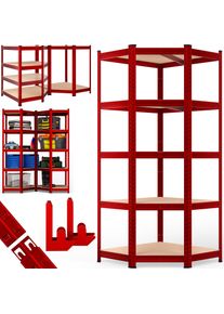 Monzana Schwerlasteckregal Rot 180x70x40cm verzinkt 875kg