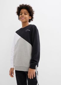 Sweatshirt med økologisk bomull Loose Fit, svart, størrelse 164/170, bonprix