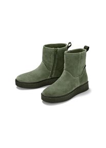 Tchibo - Veloursleder-Boots - Damen - Gr. 42 - dunkelgrün