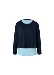 Tchibo - 2-in-1-Langarm-Sportshirt - Damen - Gr. S - hellblau