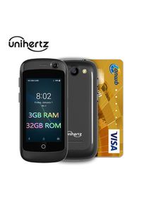 Unihertz Jelly Pro 3GB+32GB, The Smallest 4G Smartphone in The World, Android 8.1 Oreo Unlocked Smart Phone Black