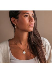 Holzkern Necklaces Women Gold und Perlmutt