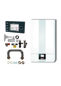 Wolf CGB-2-20 20kW Gasbrennwert-Therme Paket mit Bedienmodul BM2 und Anschlusszubeh&ouml;r Aufputz