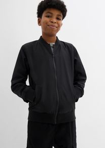 bonprix Chaqueta entretiempo con corte de cazadora, negro, 128/134