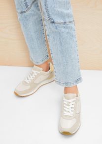 Sneakers r&eacute;tro - beige - taille 38 - Vegan - bonprix