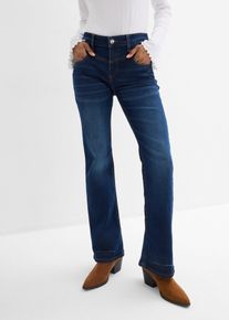 Jean bootcut taille mi-haute extensible - bleu - taille 54 avec coton - bonprix