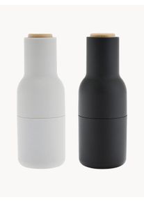 Audo Copenhagen Mlynčeky na soľ a korenie s vrchn&aacute;kmi z bukov&eacute;ho dreva Bottle Grinder, 2 ks &Scaron;ed&aacute; Umel&aacute; hmota &Oslash; 8 x V 21 cm