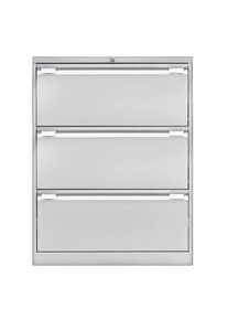 Bisley Hangmappenkast, 2-baans, 3 laden, A4, lichtgrijs