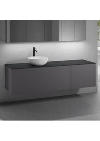 neoro n50 Ensemble de meubles l : 180 cm, 2 tiroirs, lavabo &Oslash; 40 cm blanc mat,, BN0064WM+BN0434GR+BN0431GR+BN0409BM,