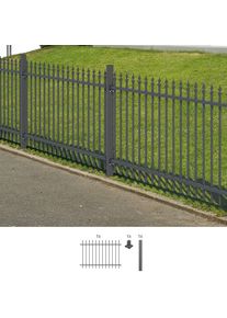 Alberts Metallzaun »Anbauset Chaussee« Höhe: 100 und 120 cm in grau, Größe H/L: 100 cm x 2 m
