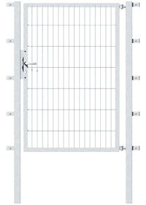 Alberts Zauneinzeltür »Flexo« 100 cm Breite in silberfarben, Größe B/H: 100 cm x 140 cm