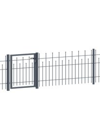 Alberts Metallzaun »Anbauset Madrid« Höhe: 49,5 in grau, Größe H/L: 49,5 cm x 2 m