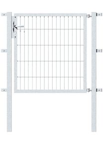 Alberts Zauneinzeltür »Flexo« 100 cm Breite in silberfarben, Größe B/H: 100 cm x 100 cm