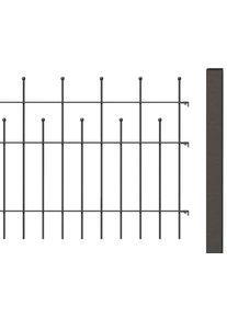 Alberts Metallzaun »Anbauset Madrid« Höhe: 49,5 in grau, Größe H/L: 73,5 cm x 2 m