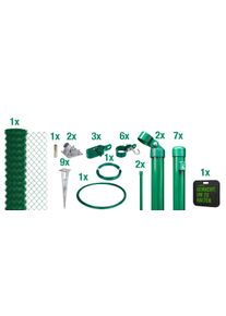 Alberts Maschendrahtzaun Höhe: 80-200cm in grün, Größe H/L: 80 cm x 15 m