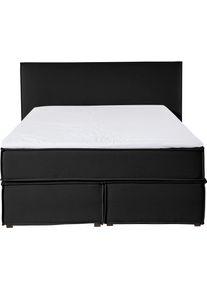 LeGer Home by Lena Gercke Boxspringbett »Yuma« incl. Topper in grau, Größe Liegefläche B/L: 140 cm x 200 cm