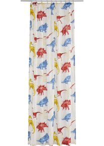 Otto Home Gardine »DINO« Kräuselband 1 Stk. tlg. Kindergardine, einseitig mit Dinosauriern bedruckt in weiß