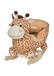 HOMCOM Kinder Schaukeltier, Braun, Metall+ Pappelholz , 33x45x60 cm , Spielzeug, Sonstiges Spielzeug