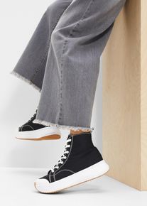 Sneakers med höga skaft och platåsula - svart - storlek 37 - bonprix