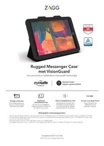 Zagg klávesnica Rugged Messenger Kryt UK + VG IPad 9.7