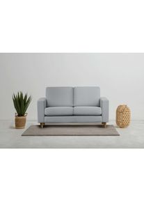 OTTO home, 2-Sitzer &raquo;Tvinno&laquo; im skandinavischen Stil, mit Massivholzf&uuml;&szlig;en, Breite 155 cm, gray, 100% polyester, B/H/T: 155 cm x 87 cm x 86 cm, gray