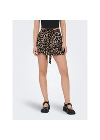 Only , Minirock »ONLPOPTRASH MW AOP SKATE SKIRT PNT« , Light Taupe AOP:W CHICORY COFFEE LEO , M (38) , M (38) , Bedruckter Minirock von Only