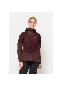 Jack Wolfskin, Damen, Funktionsjacke &raquo;ALPSPITZE INS HYBRID W&laquo; mit Kapuze, dark-maroon, S (36), dark-maroon, 2 hochgesetzte H&uuml;fttaschen, Innentasche