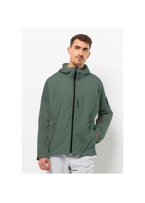 Jack Wolfskin, Herren, Outdoorjacke &raquo;WANDERJAHR JKT M&laquo; mit Kapuze, hedge-green, L (52), hedge-green, 2 H&uuml;fttaschen, Vordertasche, Innentasche