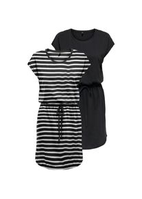 Only , Shirtkleid »ONLMAY LIFE S/S DRESS 2 PACK CS JRS« 2er-Pack, Sommerkleid , Black Detail:PACK BLACK STRIPE CLOUD DANCER (DINA) , N-Gr , M (38)...