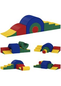 AIYAPLAY Baby motor skills course modular climbing toys 5 giant foam bricks 181 x 39 x 44 cm multicolor | Aosom Ireland