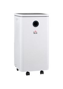 HOMCOM 10L/Day Quiet Low-Energy Dehumidifier with WiFi Smart App Control, Electric Dehumidifier for Home Laundry Basement | Aosom Ireland