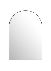 HOMCOM Arched wall mirror bathroom mirror with aluminum alloy frame for bedroom living room entryway 60 &times; 90 cm black | Aosom Ireland