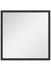 HOMCOM Square wall mirror 50 x 50 cm, black wooden frame, ideal for bathroom, living room or bedroom | Aosom Ireland