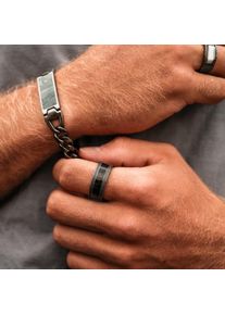 Holzkern Anello Countless Argento Antico e Acero