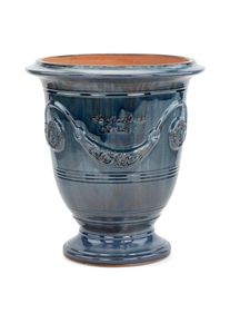 Poterie de la Madeleine Pflanzkübel Vase d’Anduze Lavendelblau Klein