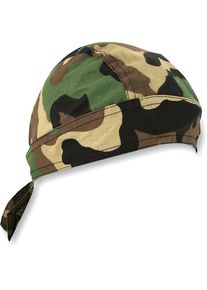 Zan Headgear Flydanna Camo, bandana , color: Black/Brown/Dark Green/Beige , size: One Size
