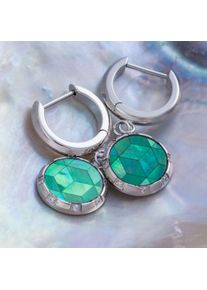 Holzkern Boucles d'oreille Femme argent et nacre