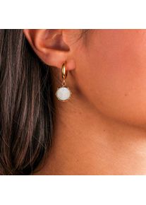 Holzkern Boucles d'oreille Femme or et nacre